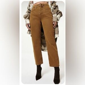Good American Bronze 90s Duster High Rise Straight Jeans